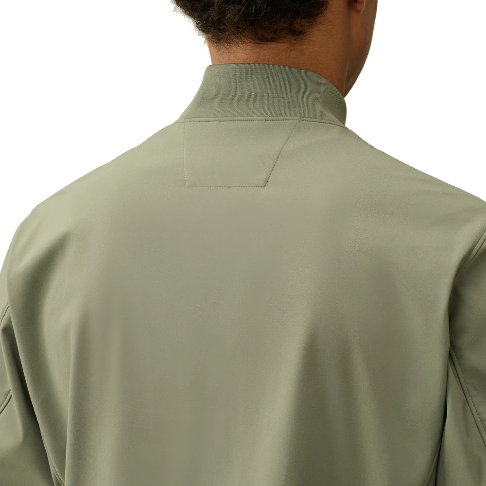 C.P. Company Jas met Plat Kraag en Ritssluiting Green Heren