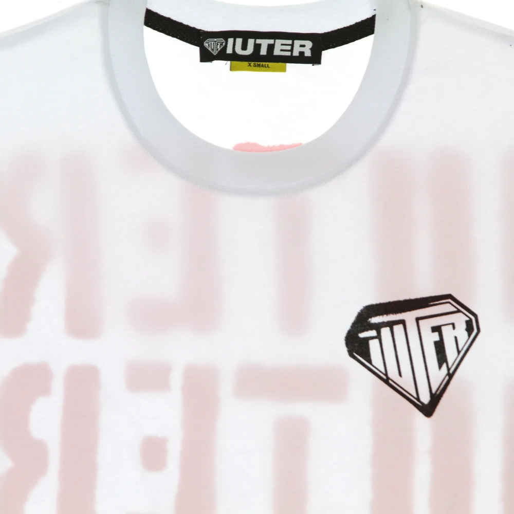 Iuter Stencil Tee Wit Korte Mouw T-shirt White Heren