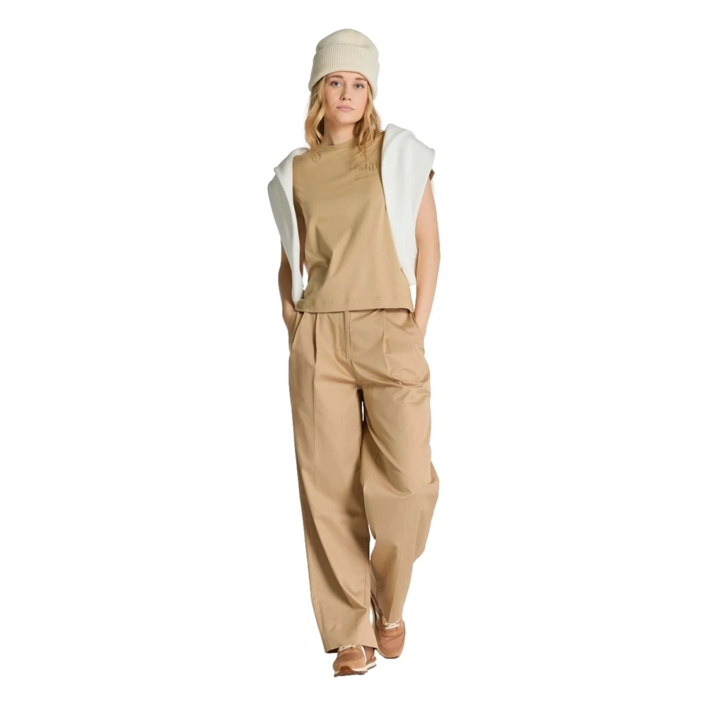Gant Reg Tonal Shield Ss T-Shirt Brown Dames