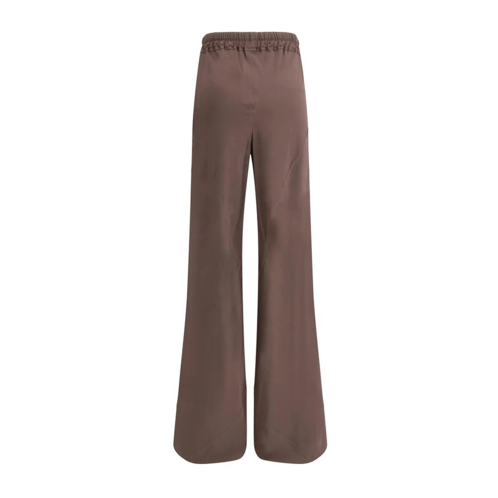 Rick Owens Moderne Palazzo Broek met Zijzakken Brown Dames