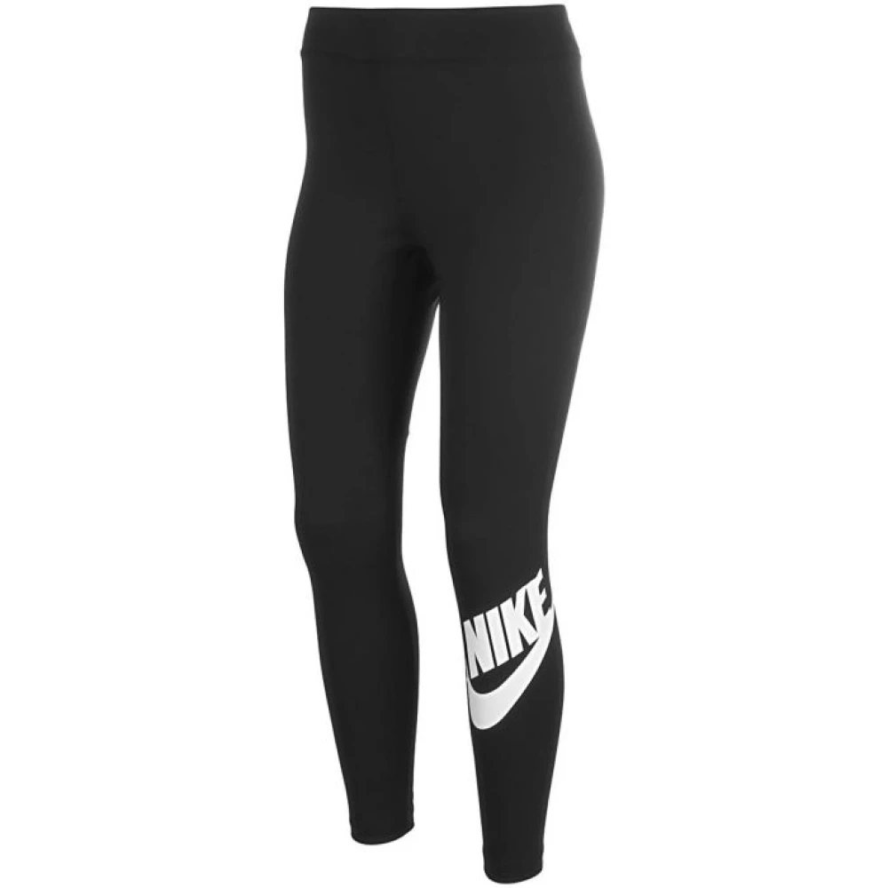 Nike Essentiella Träningsleggings med Dragkedja Black, Dam