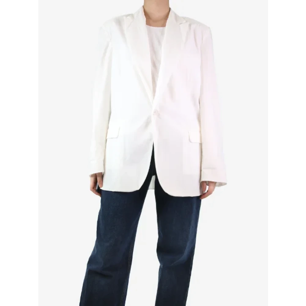 Maison Margiela Pre-owned Fabric outerwear White Dames