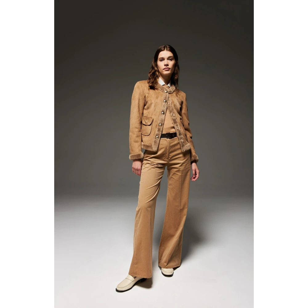 Seventy Lichtgewicht ronde hals jas voor vrouwen Brown Dames