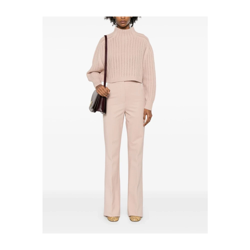 Max Mara Poederroze Wol-Kasjmier Trui Pink Dames