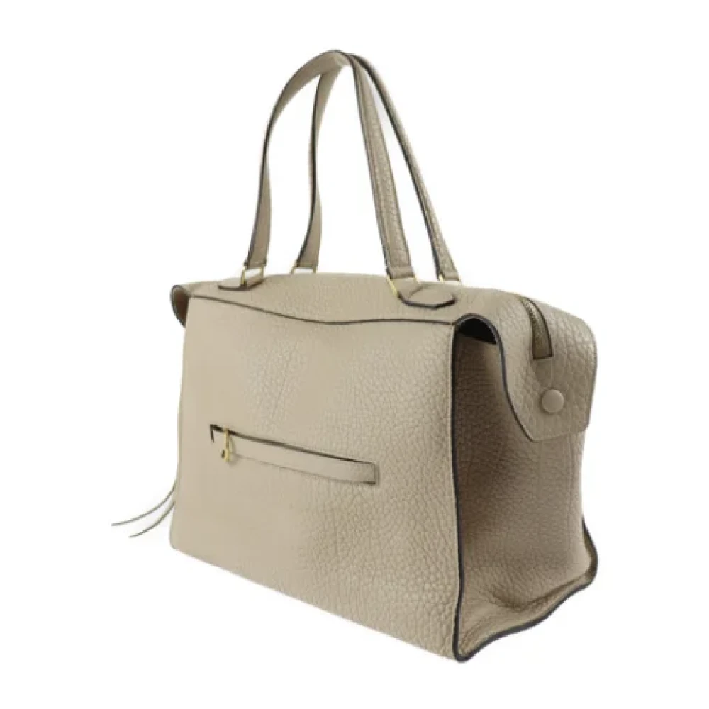 Celine Vintage Pre-owned Leather totes Beige Dames