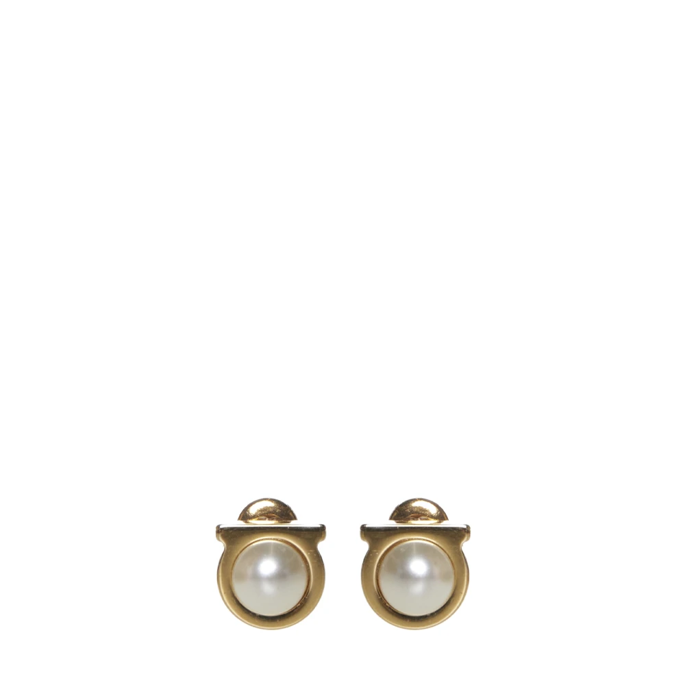 Ferragamo Donna Oro Orecchini Perla Gancini - Immagine 3