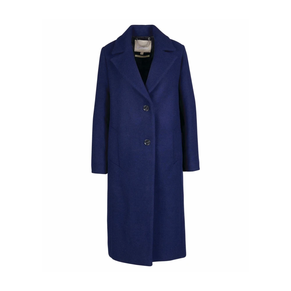 Barbour Wollen jas in Azuurblauw Blue Dames