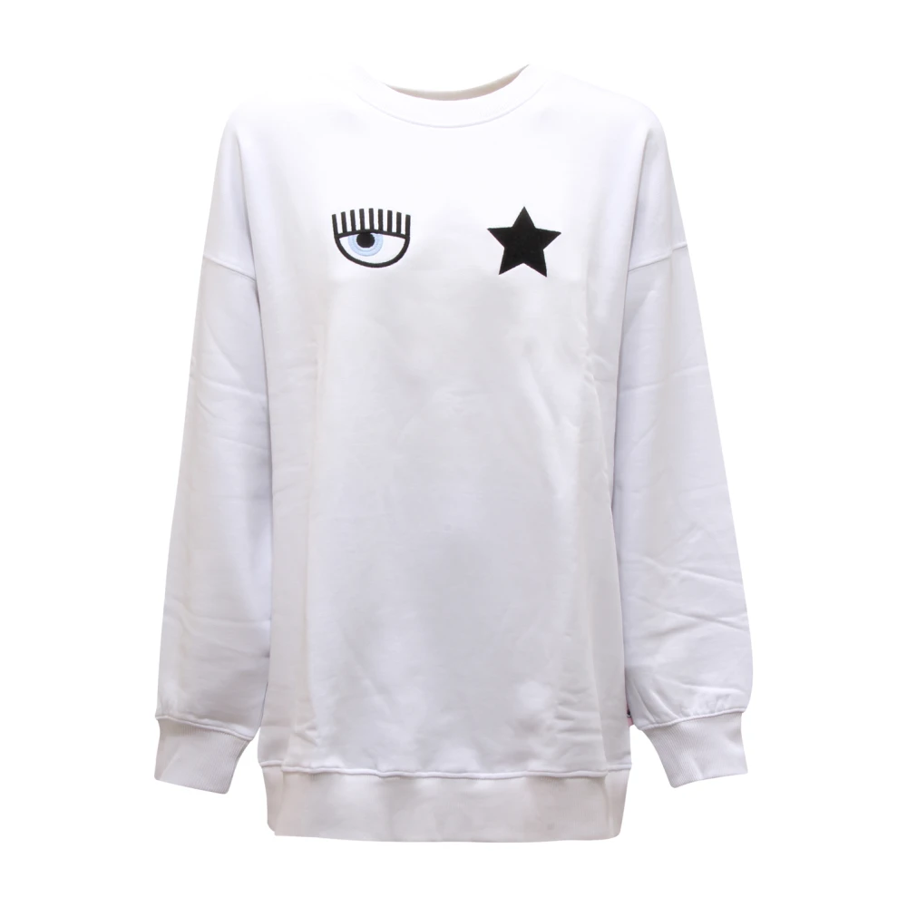 Chiara Ferragni Collection Damen Weiß Sweatshirts & Hoodies, Sgröße: