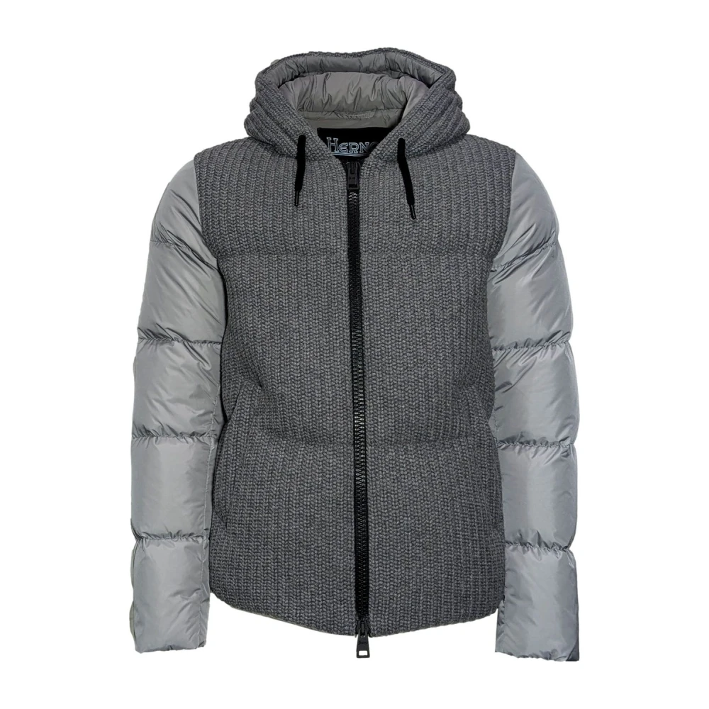 Herno Hybride Donsjas met Capuchon Gray Heren