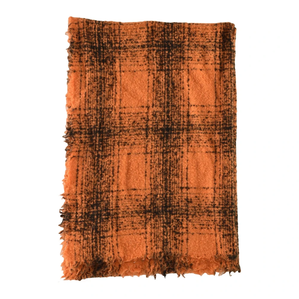 Faliero Sarti Luxe Wol Kasjmier Blend Sjaal Orange Dames
