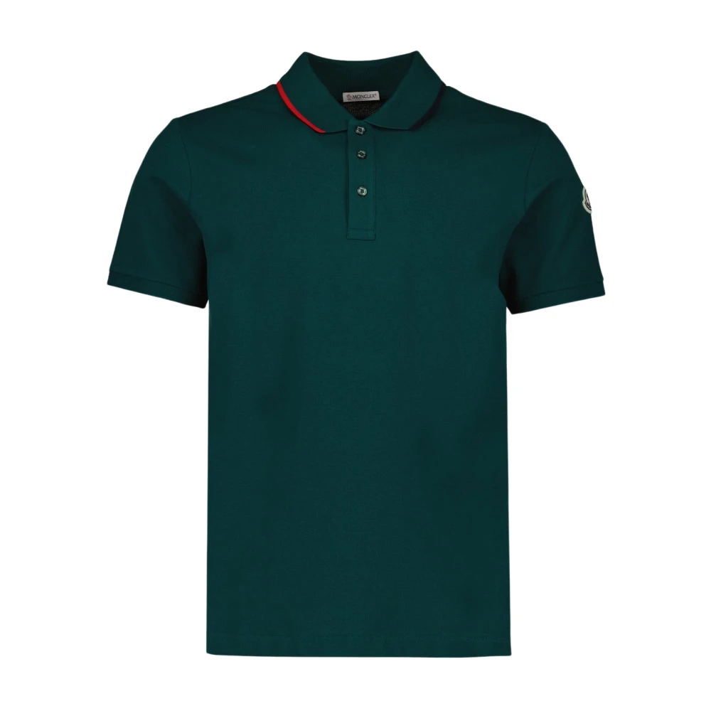 Moncler Klassieke Logo Polo Shirt Green Heren