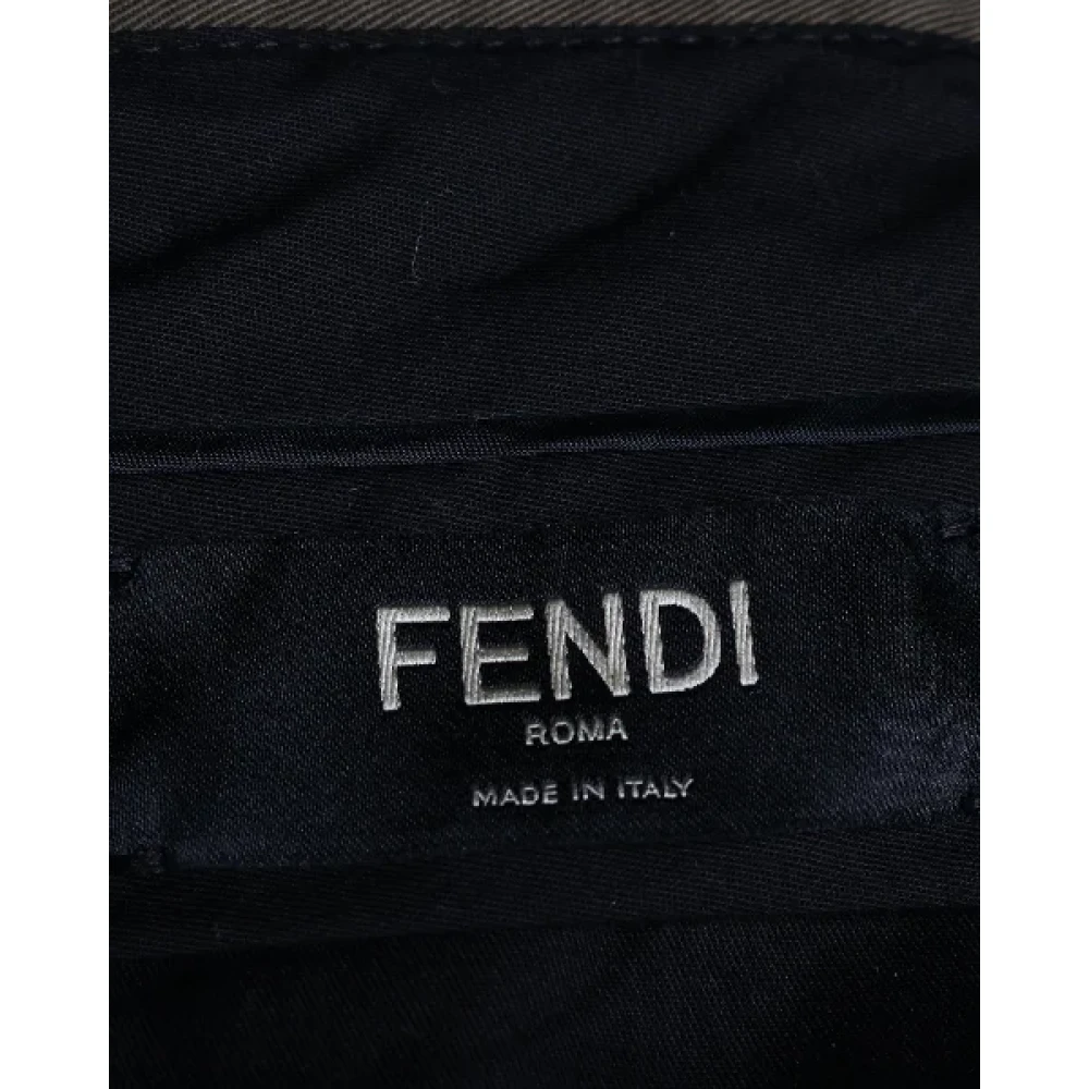 Fendi Vintage Pre-owned Cotton bottoms Green Dames