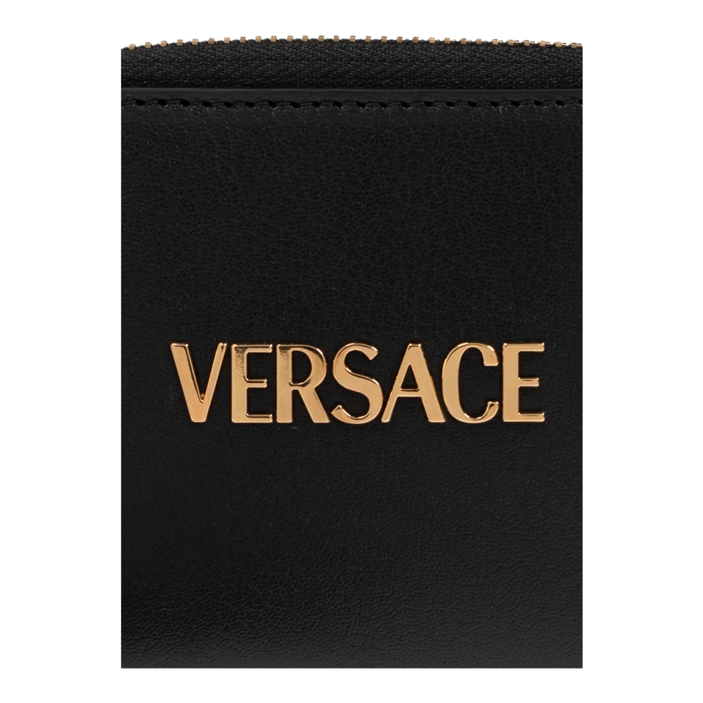 Versace Leren portemonnee Black Dames