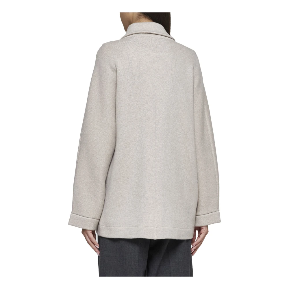 BRUNELLO CUCINELLI Beige Cashmere Blouson Sweater Gray Dames
