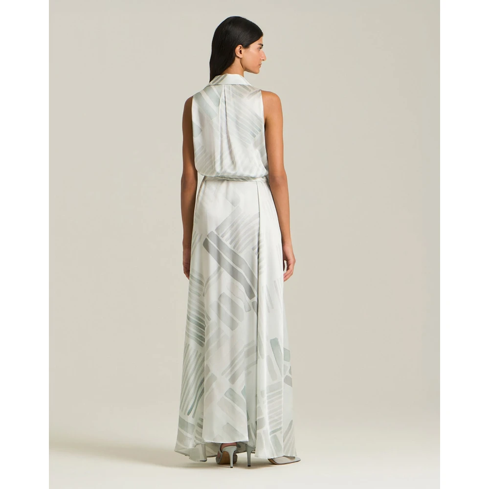 Kiton Ethnic Brush Zijden Omslagjurk Multicolor Dames