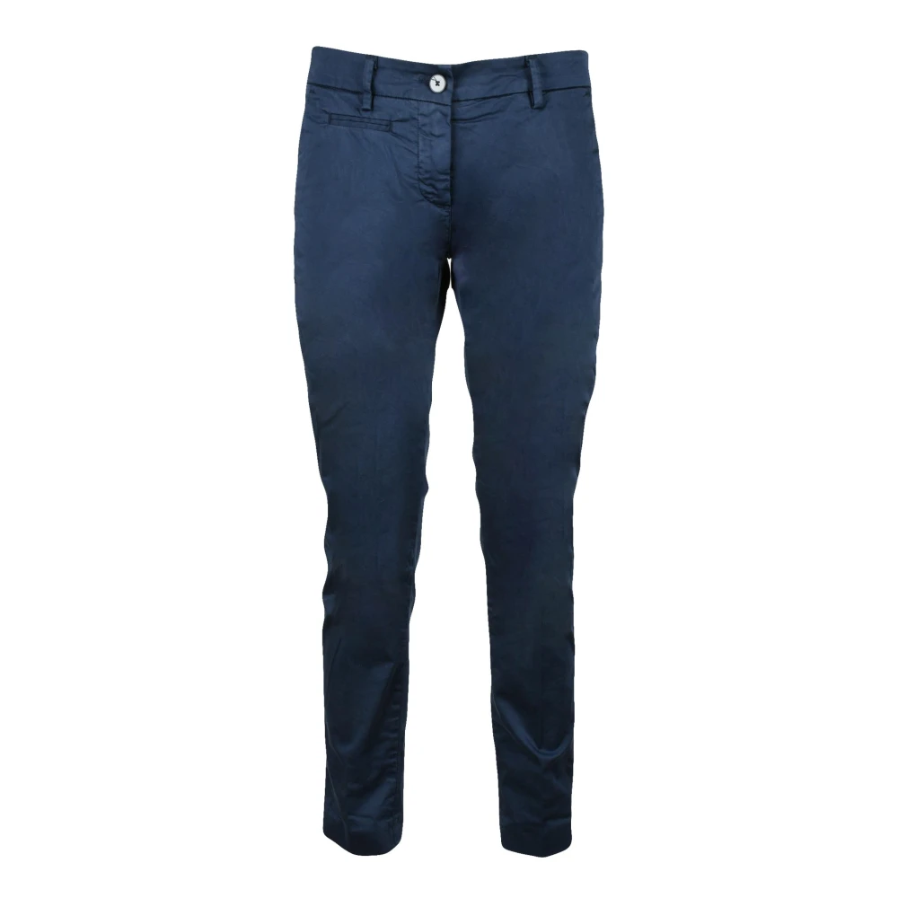 Mason's Katoenmix Stretchbroek Blue Dames
