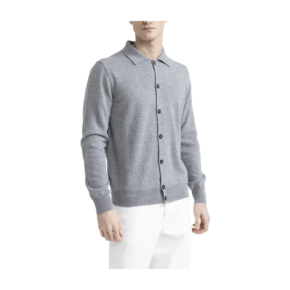 PESERICO Merino wol en kasjmier vest Gray Heren