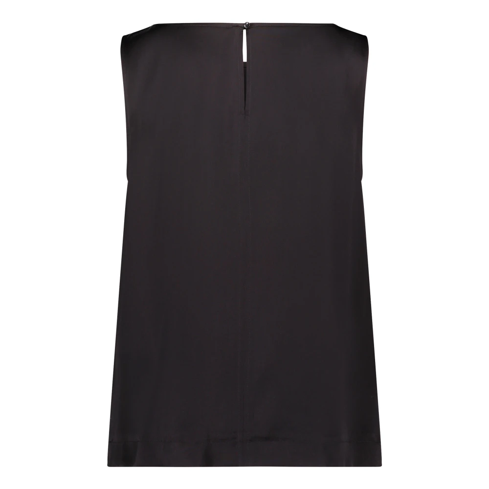 Betty & Co Elegante mouwloze blouse top Black Dames