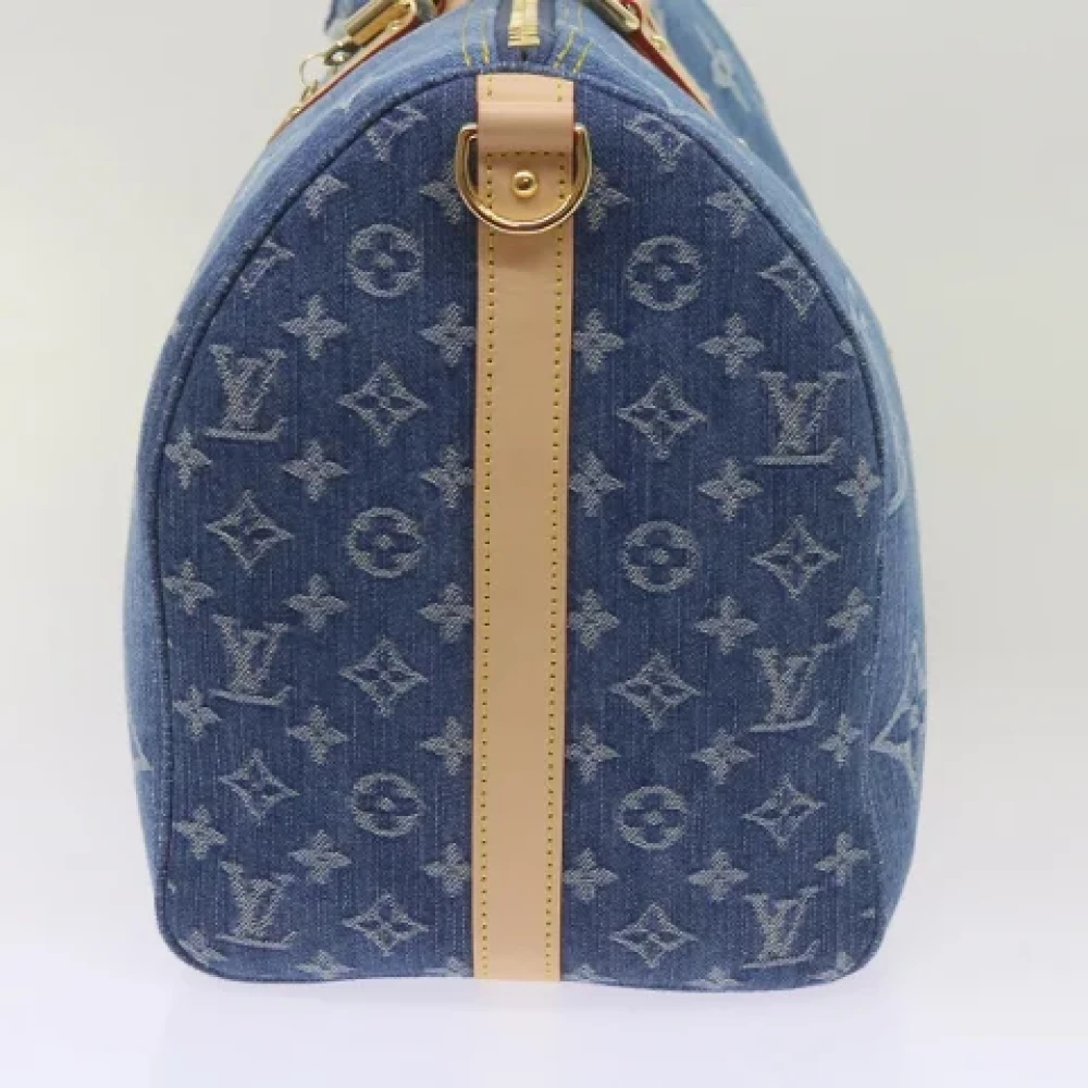 Louis Vuitton Vintage Pre-owned Denim travel-bags Blue Dames