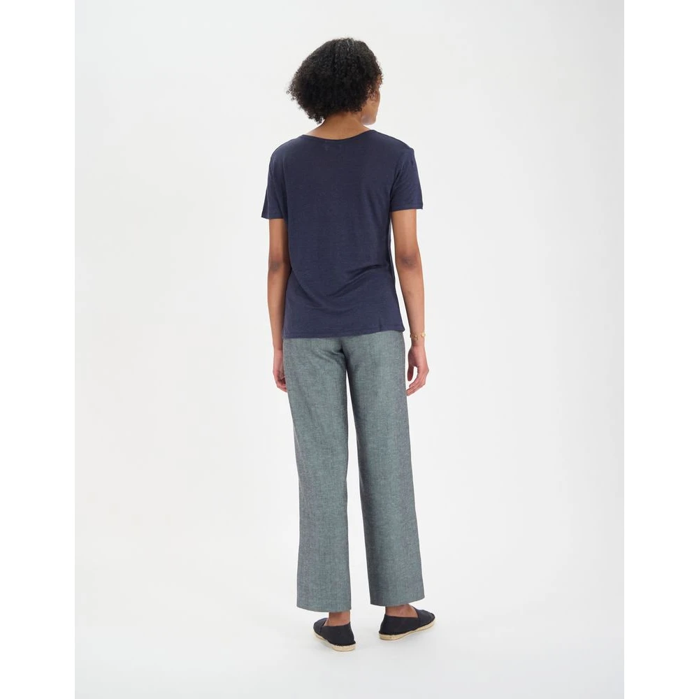 Ines De La Fressange Paris Zonnig linnen T-shirt Blue Dames