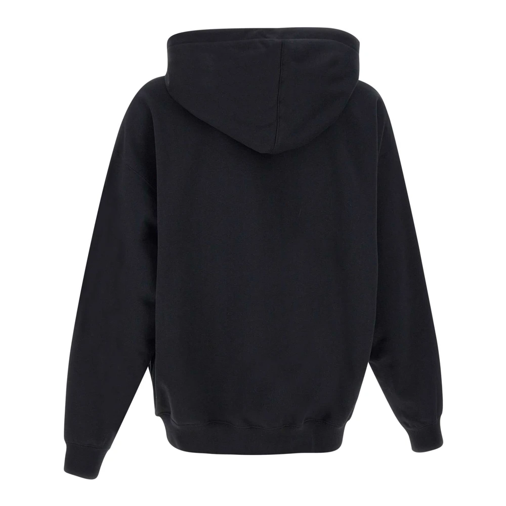 Y-3 Zwarte Katoenen Hoodie Met Rits Black Heren