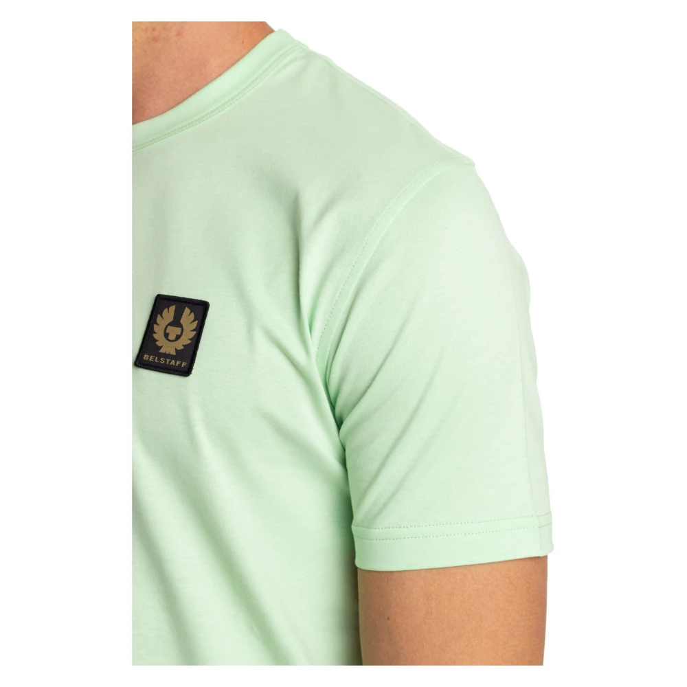 Belstaff Groene T-shirts en Polo`s Fondo Dritto Green Heren