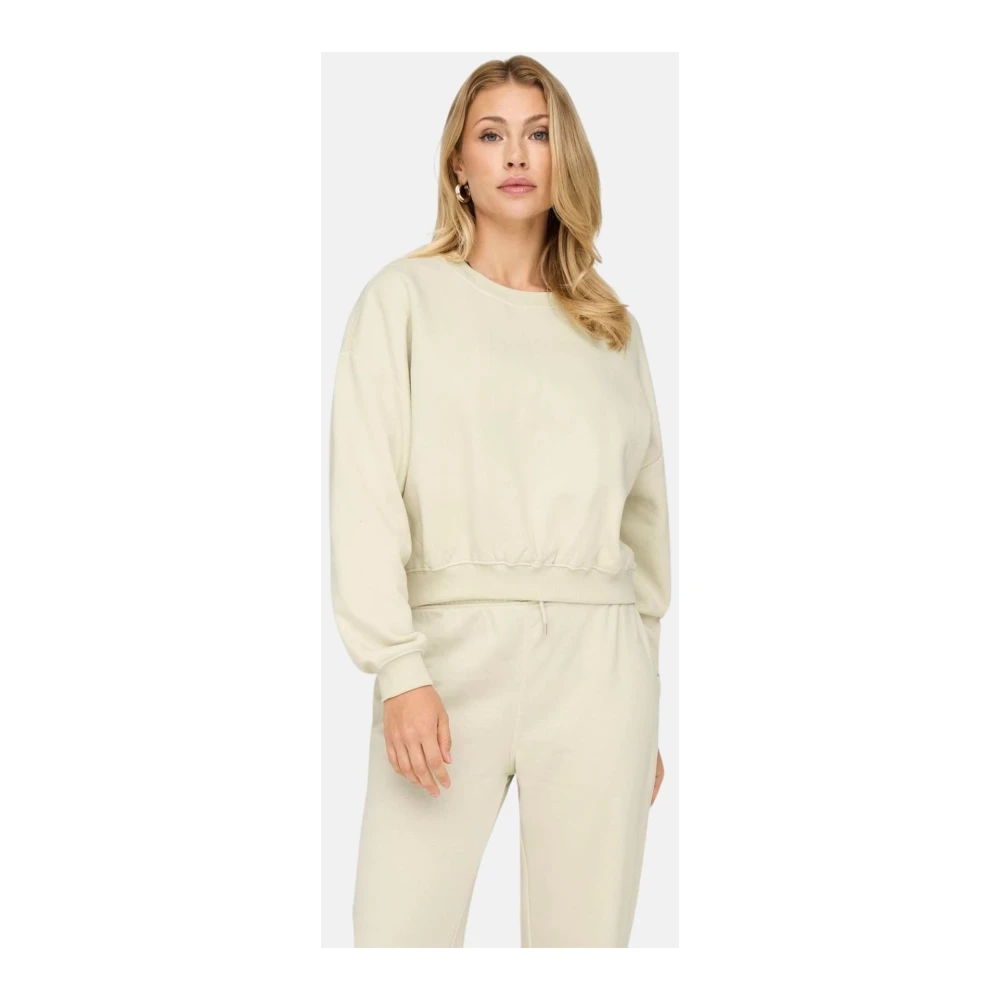 Only Modieuze Sweatshirt Beige Dames
