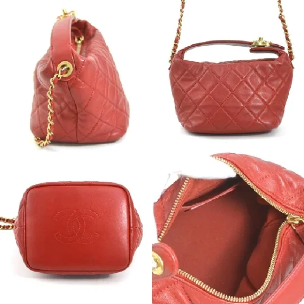 Chanel Vintage Pre-owned Leather shoulder-bags Red Dames