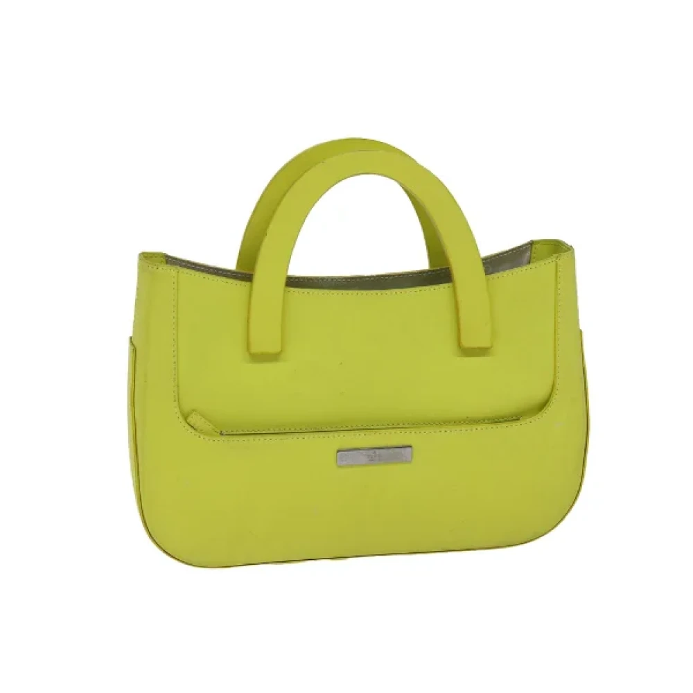 Gucci Vintage Pre-owned Leather handbags Yellow Dames