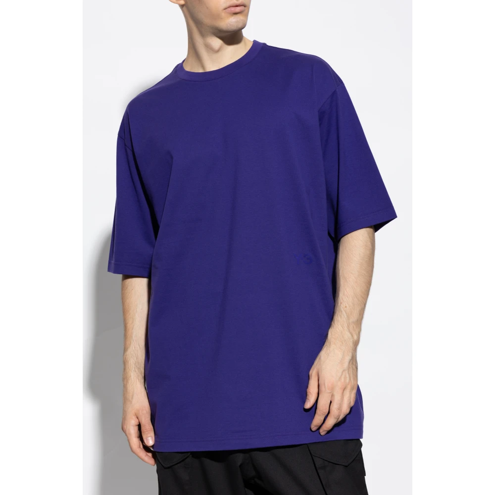 Y-3 T-shirt met logo Purple Unisex