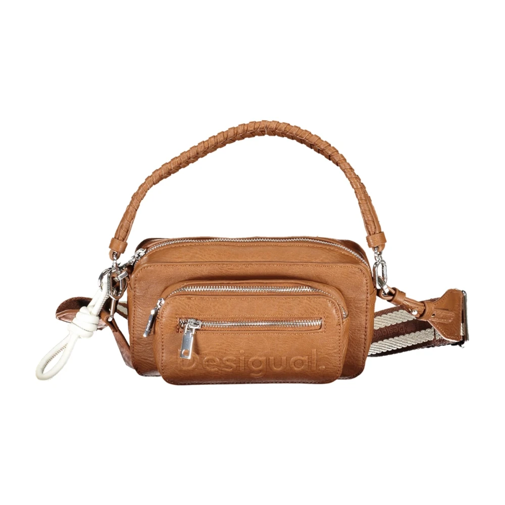 Desigual Bruine Schoudertas met Afneembare Banden Brown Dames