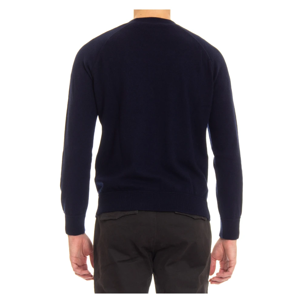 Gran Sasso Round-neck Knitwear Blue Heren