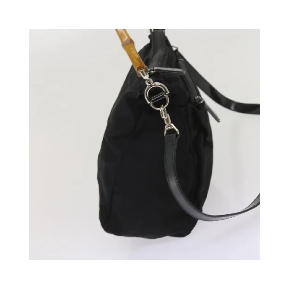 Gucci Vintage Pre-owned Nylon handbags Black Dames