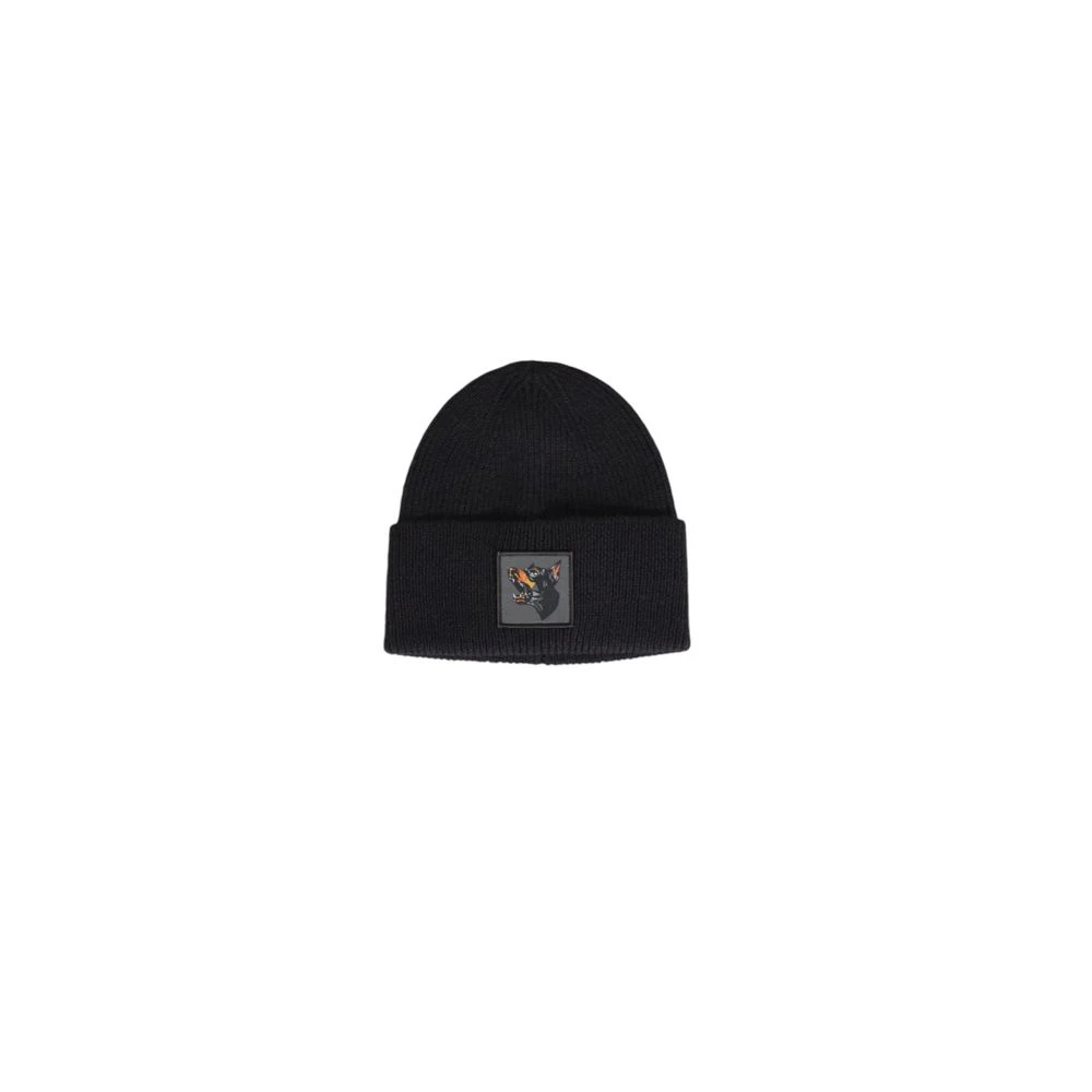Antony Morato Men's Black Wool-Blend Knit Cap