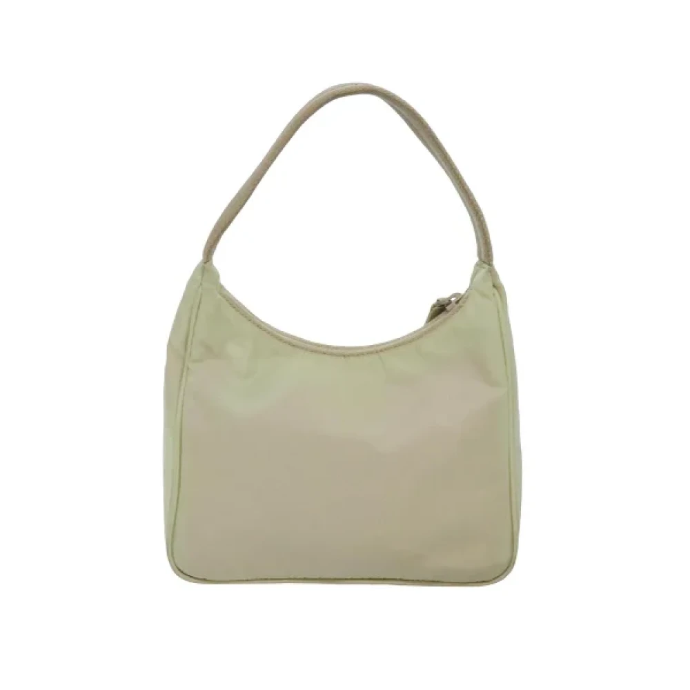 Prada Vintage Pre-owned Nylon prada-bags Beige Dames