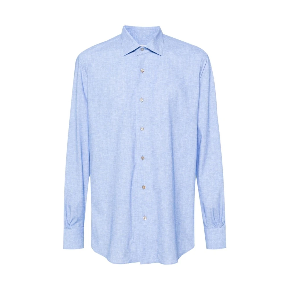Mazzarelli Casual Shirts Blue Heren