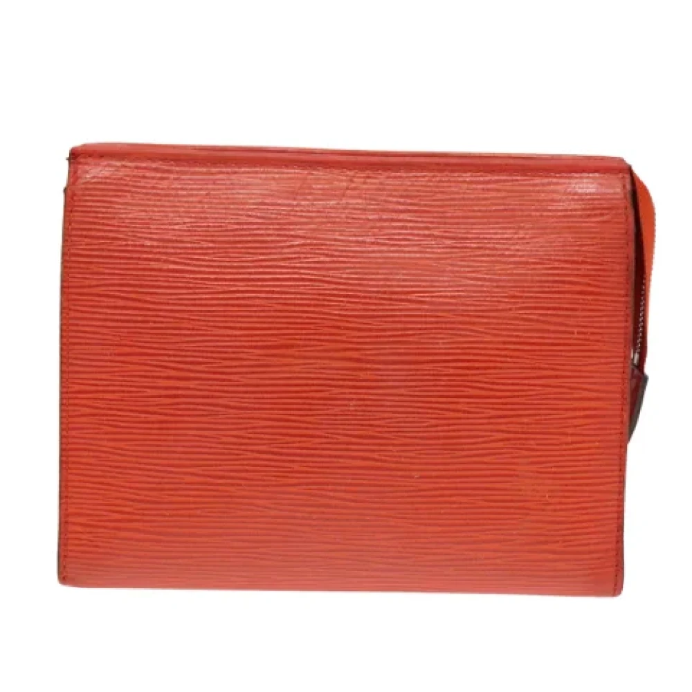Louis Vuitton Vintage Pre-owned Leather clutches Orange Dames