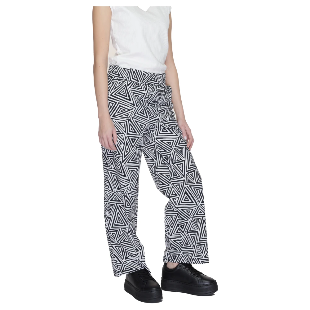 Street One Wijde Pijp Broek Lente Zomer Collectie Black Dames