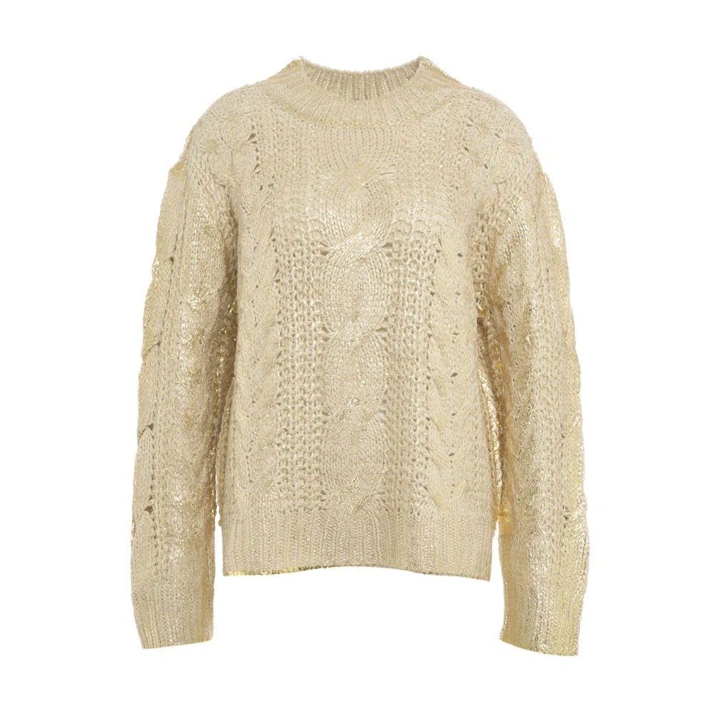 Akep Gouden Gebreide Aw24 Handwas Beige Dames