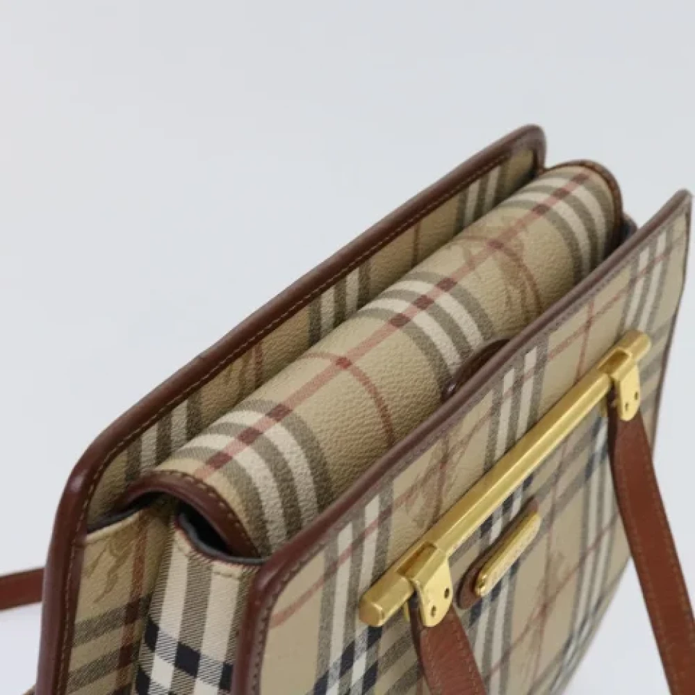 Burberry Vintage Pre-owned Leather shoulder-bags Beige Dames