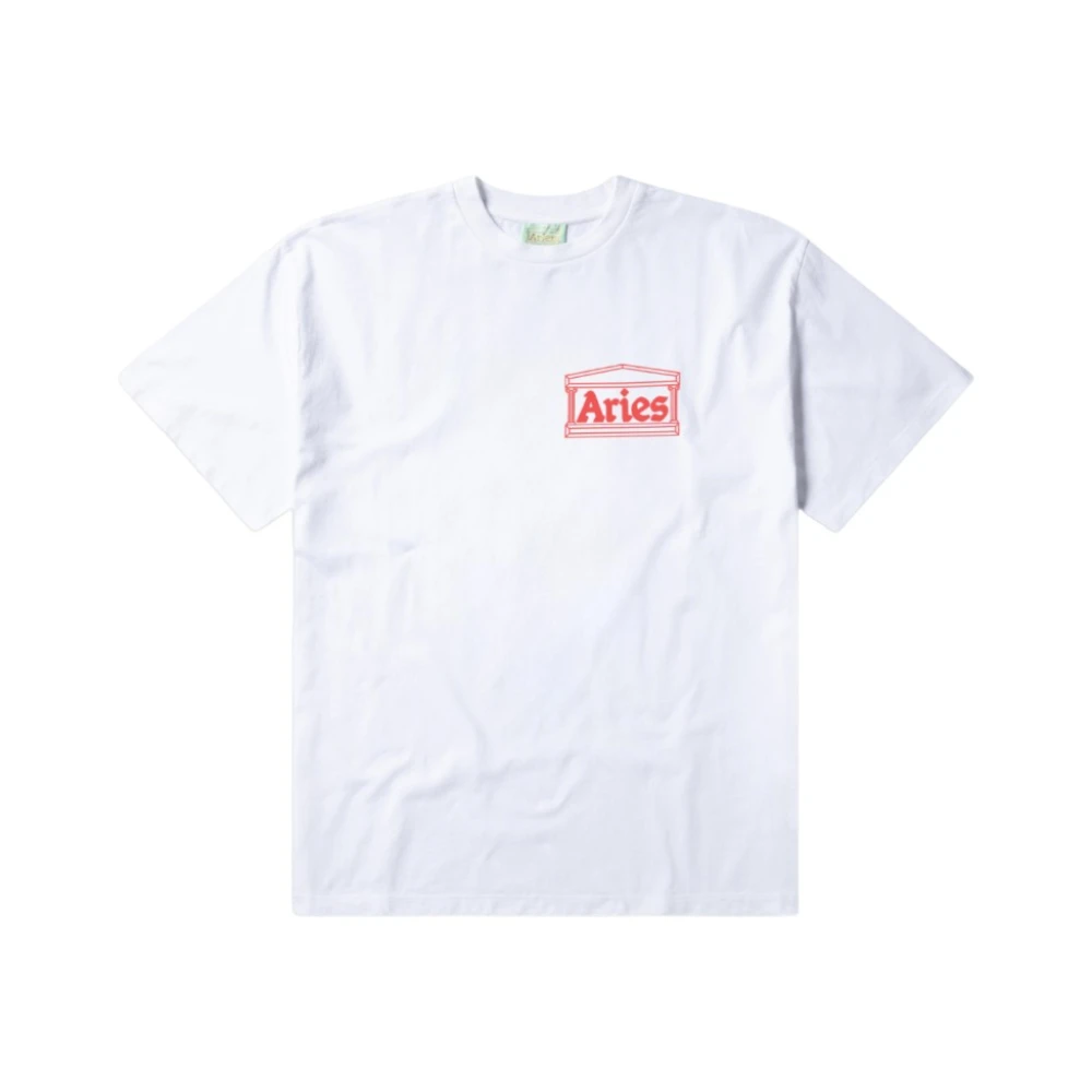 Aries Tempel Grafische Tee White Heren