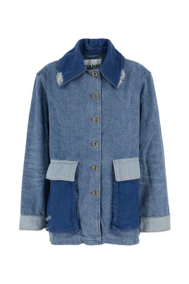 Jacka i patchwork denim