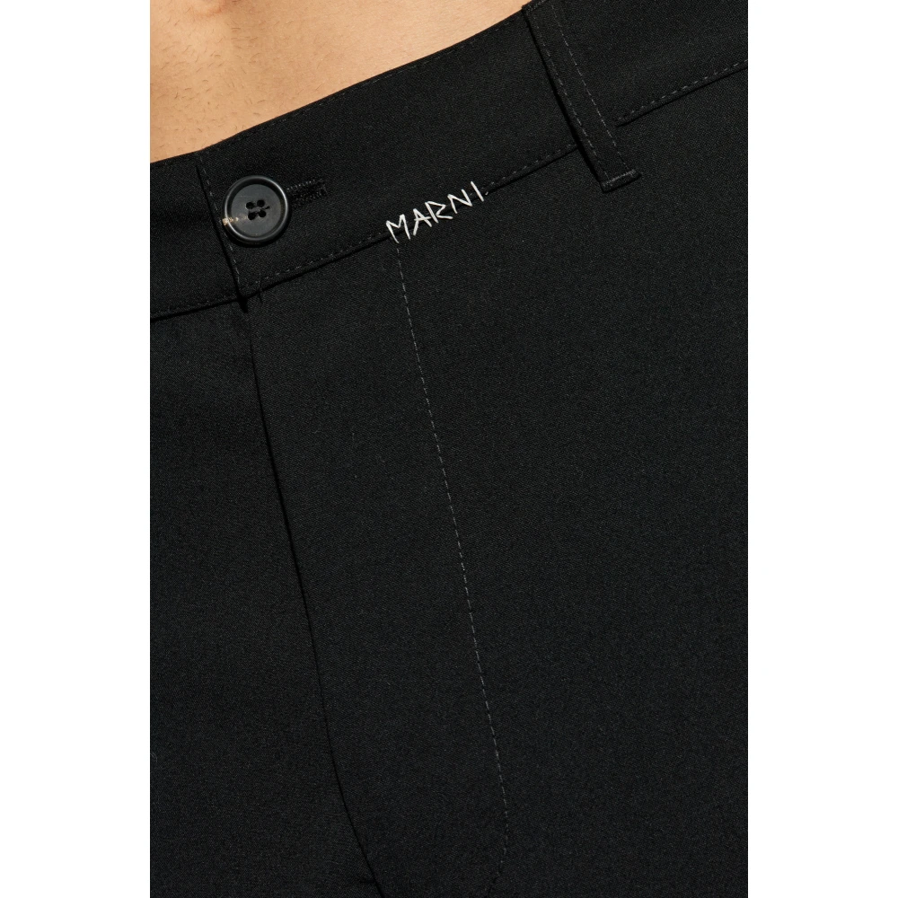 Marni Logo broek Black Heren