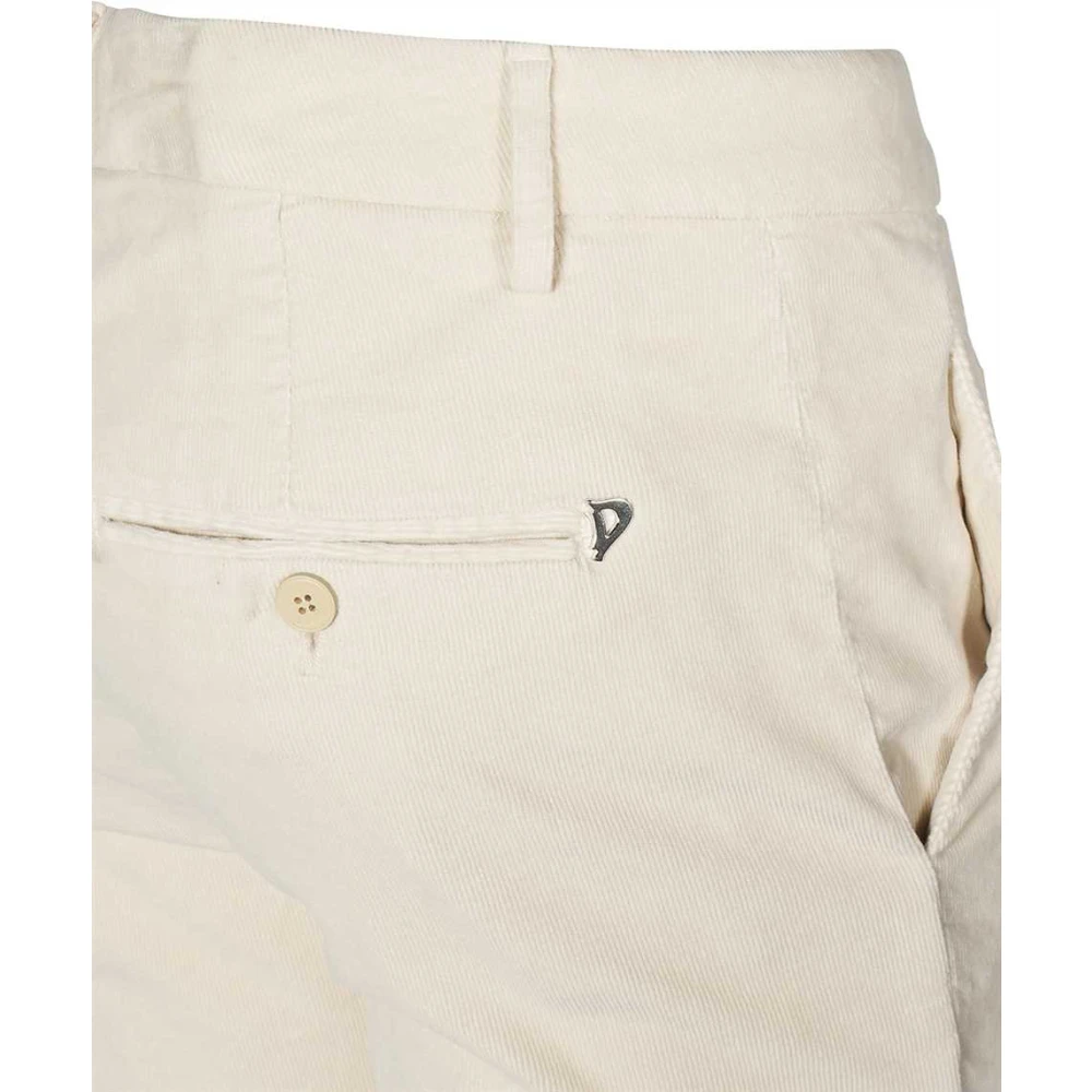 Dondup Slim Fit Broek met Zakken Beige Dames