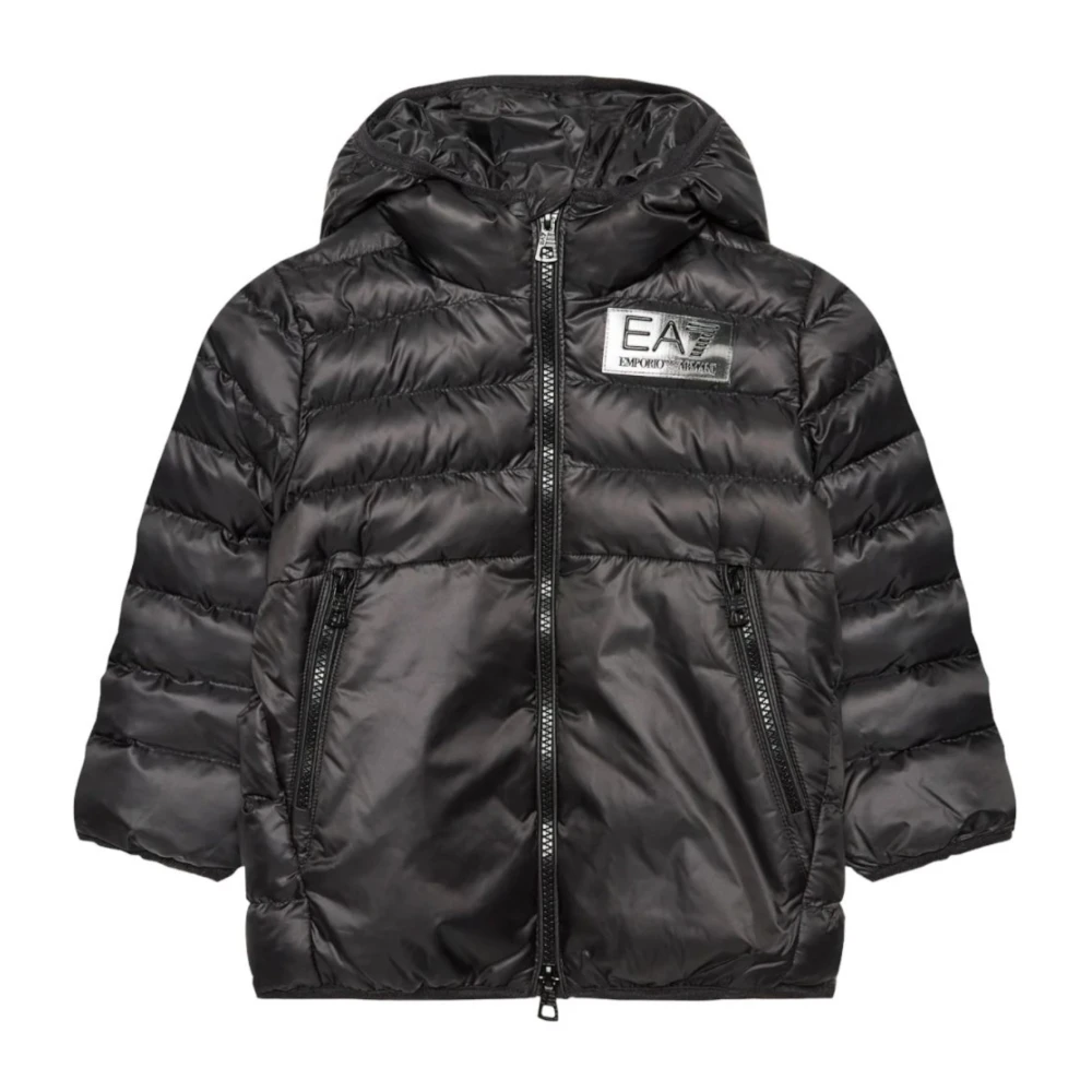 Emporio Armani Ea7 Boys Black Bomber Jacket For Kids - Winter Jackets - 8 Y - Kids