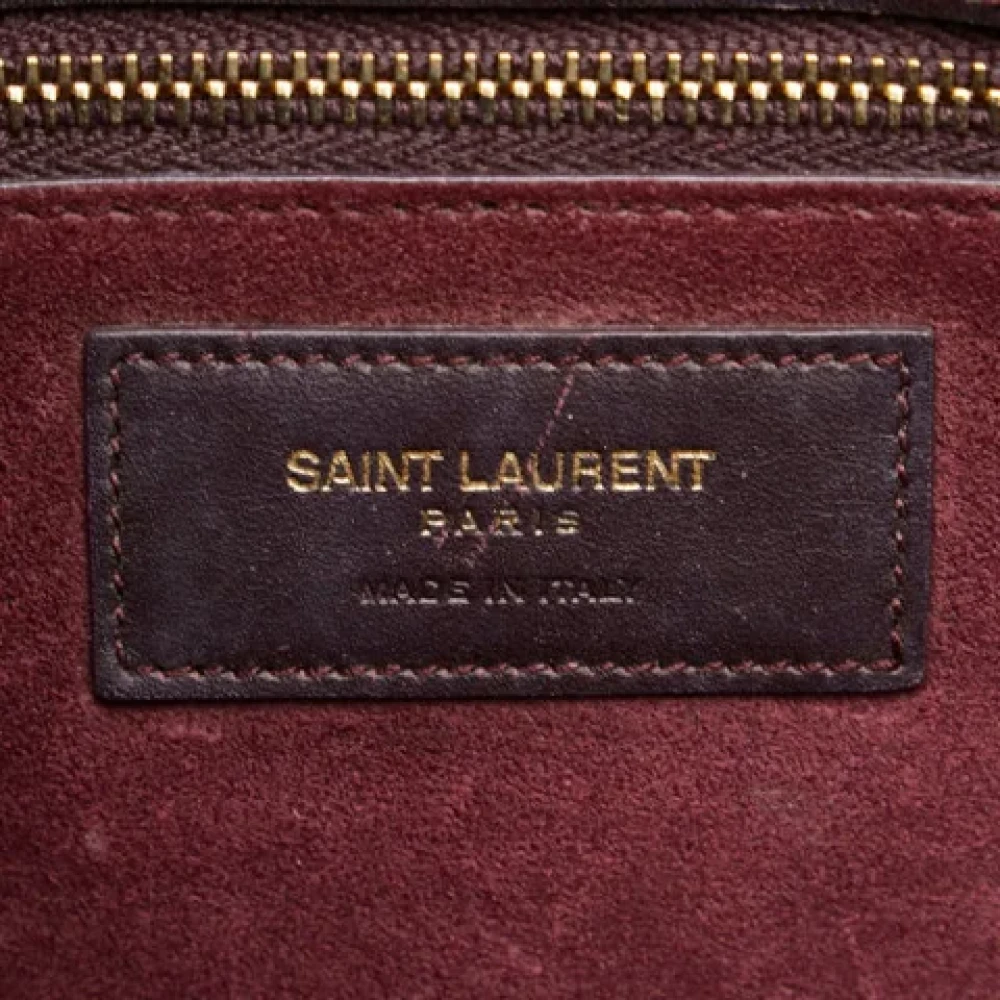 Saint Laurent Vintage Pre-owned Leather shoulder-bags Purple Dames