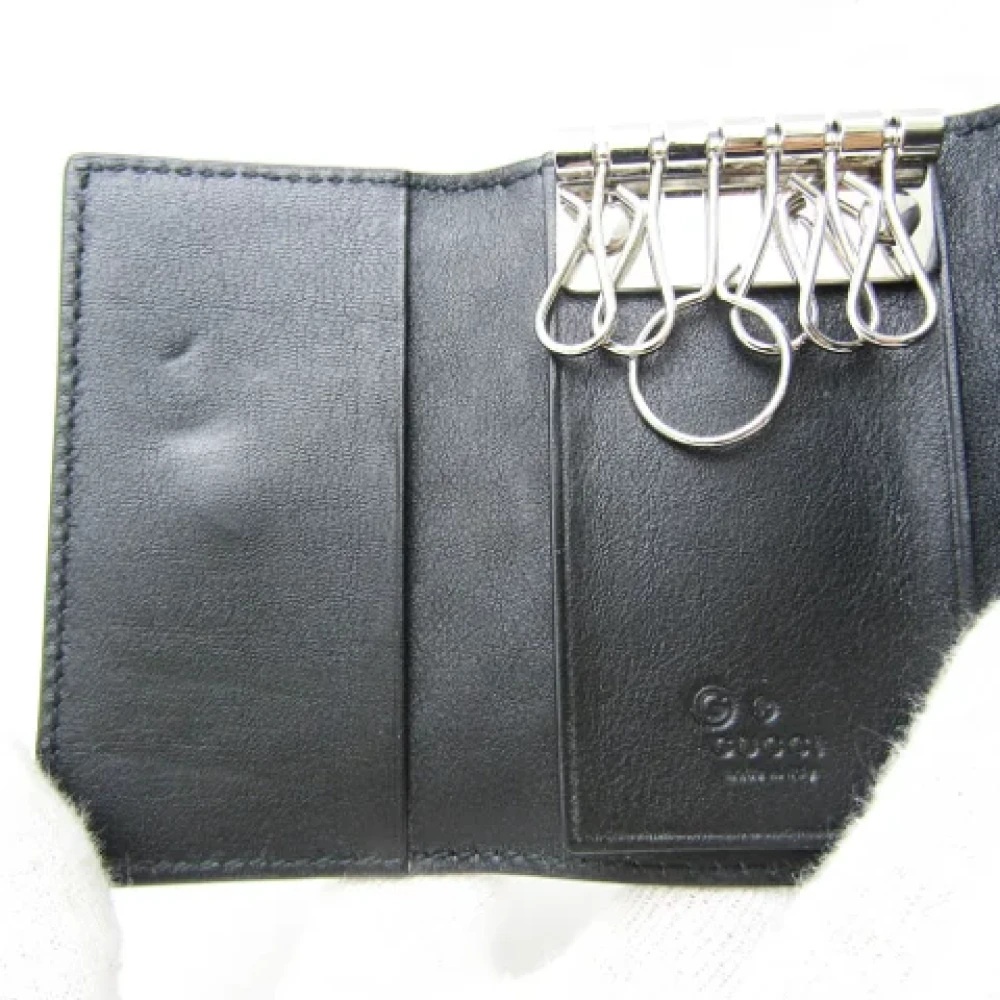 Gucci Vintage Pre-owned Leather key-holders Black Unisex