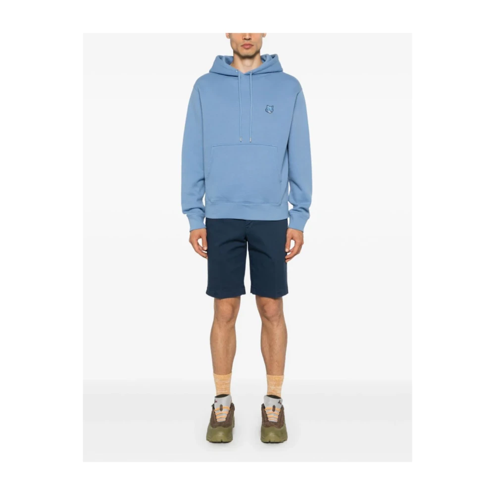 PT Torino Blauwe Katoenen Bermuda Shorts Rits Sluiting Blue Heren