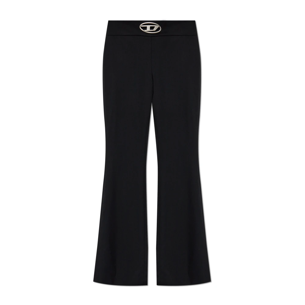 Diesel Women's Black Wide Trousers, Xs, P-Erseus Trousers