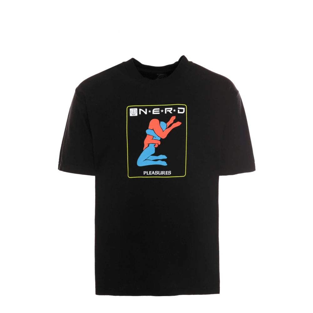 Pleasures Streetwear T-shirt met N.e.r.d Samenwerking Black Heren